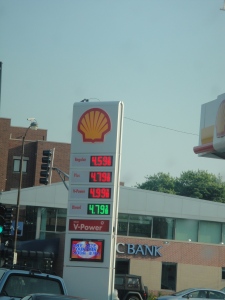 Illinois, especially downtown Chicago, wins the highest gas prices on our travels thus far...even beating Alaska!